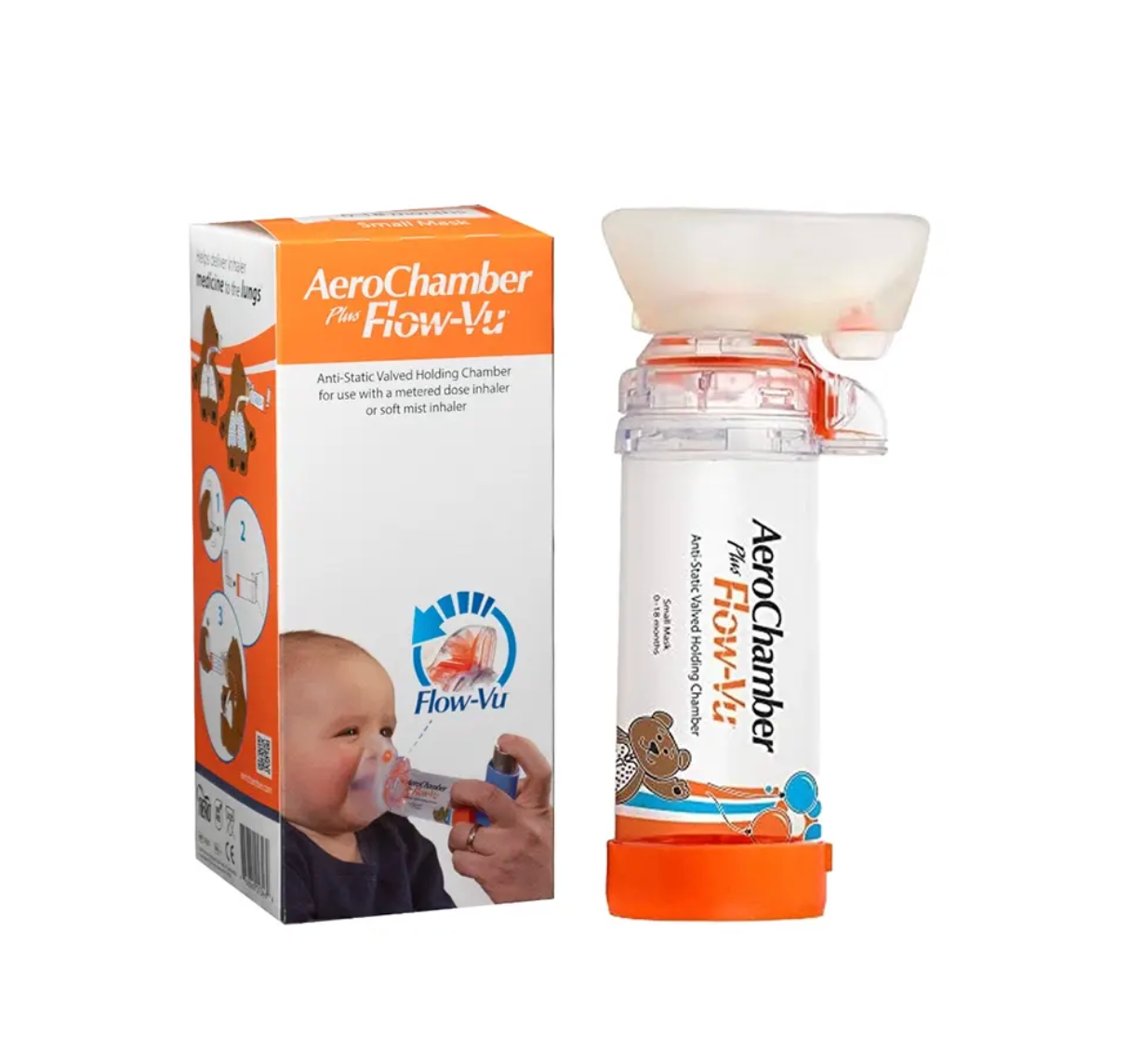 AeroChamber Plus Flow-Vu Turuncu 0-18 Ay