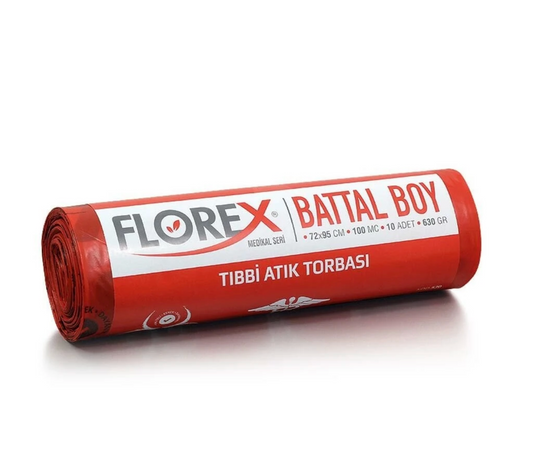 Florex Tıbbi Atık Poşeti 72x95 10'lu Rulo