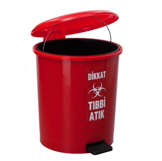 Çöp-San Tıbbi Atık Çöp Kovası Pedallı 15 Litre