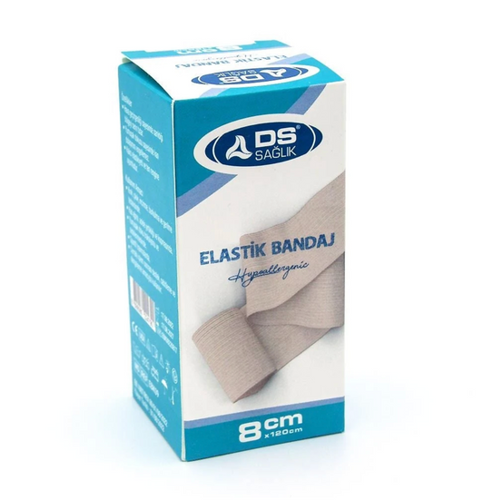 DS Elastik Bandaj Metal Kopçalı 8cm x 120cm