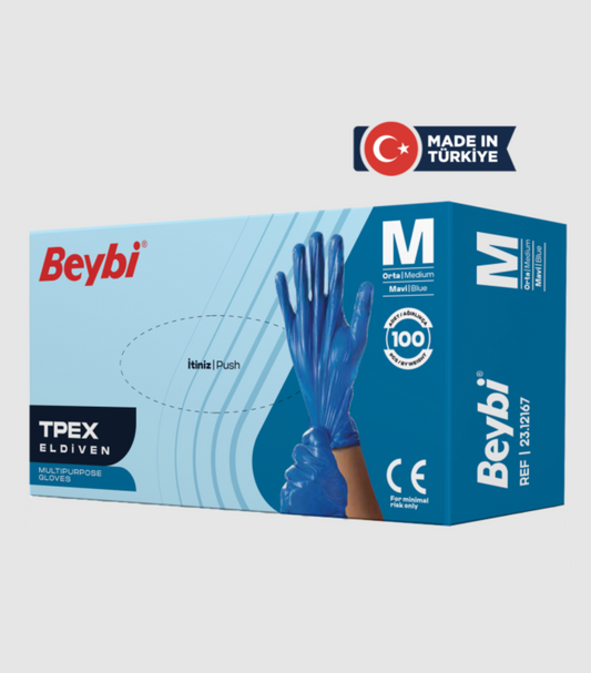Beybi TPEX Eldiven Mavi 100'lük Kutu
